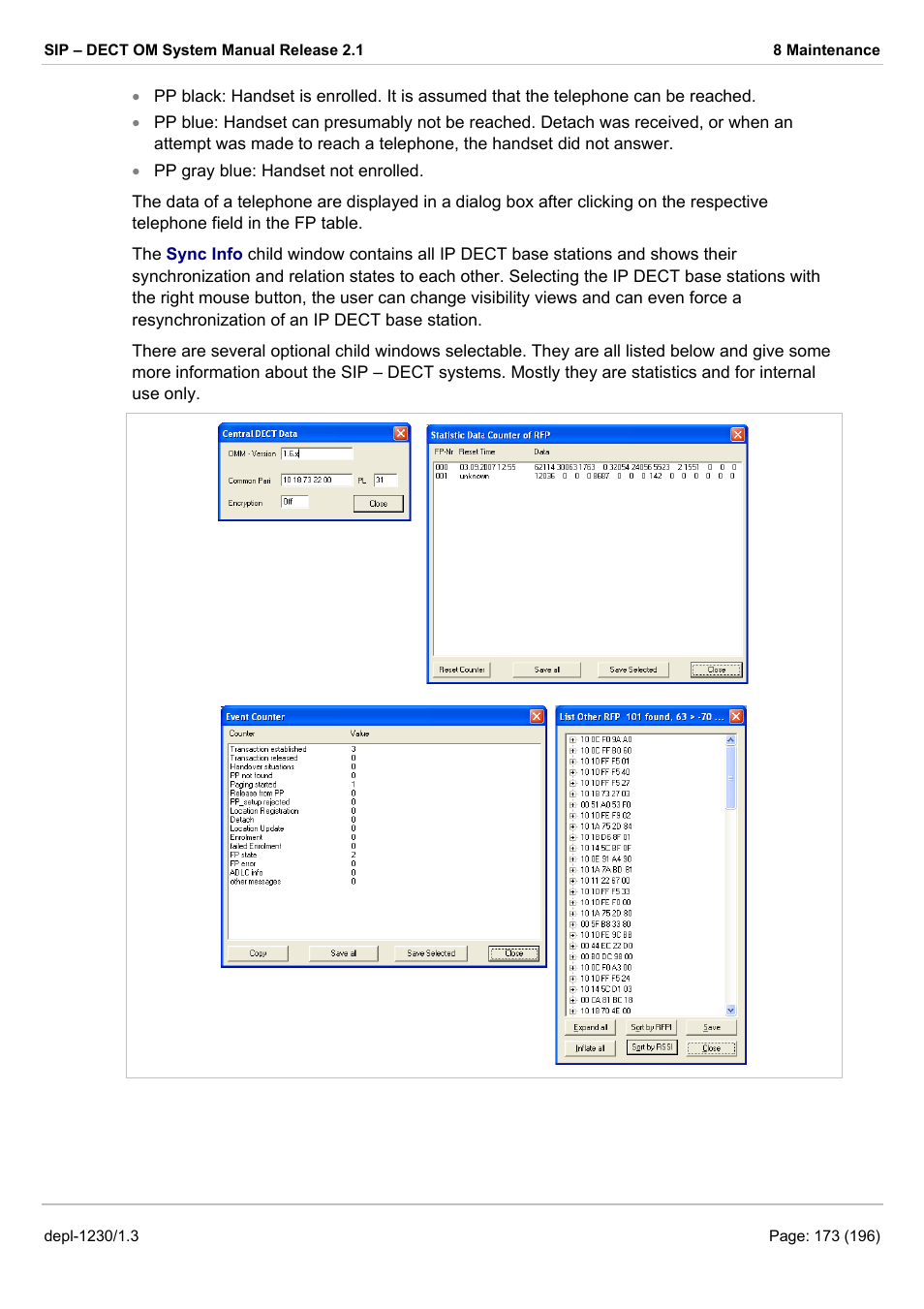 AASTRA SIP-DECT (Release 2.1)- OM System Manual - Installation, Administration and Maintenance EN User Manual | Page 173 / 196