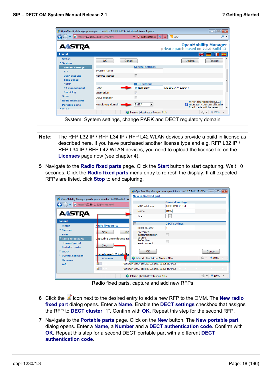 AASTRA SIP-DECT (Release 2.1)- OM System Manual - Installation, Administration and Maintenance EN User Manual | Page 18 / 196