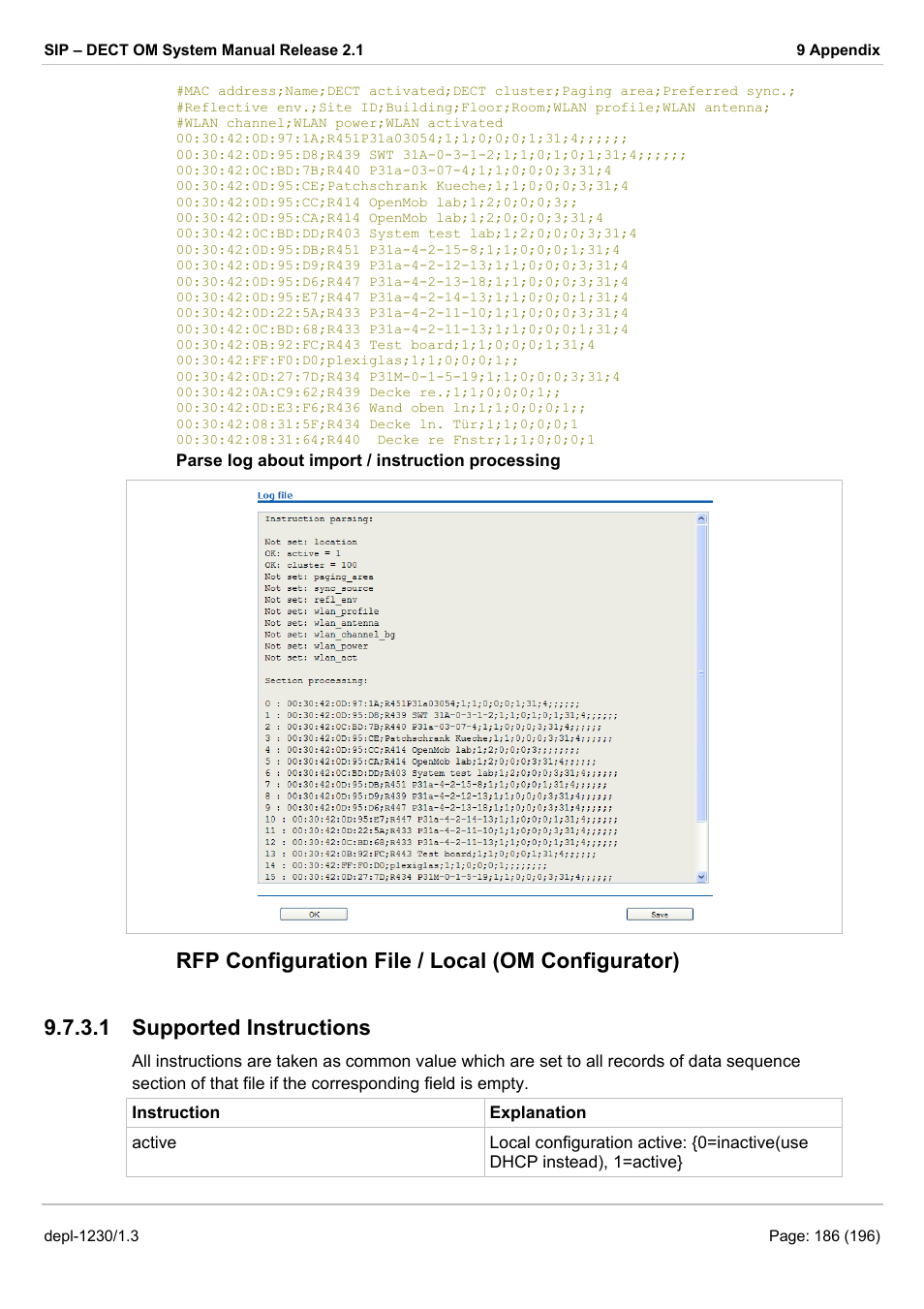AASTRA SIP-DECT (Release 2.1)- OM System Manual - Installation, Administration and Maintenance EN User Manual | Page 186 / 196