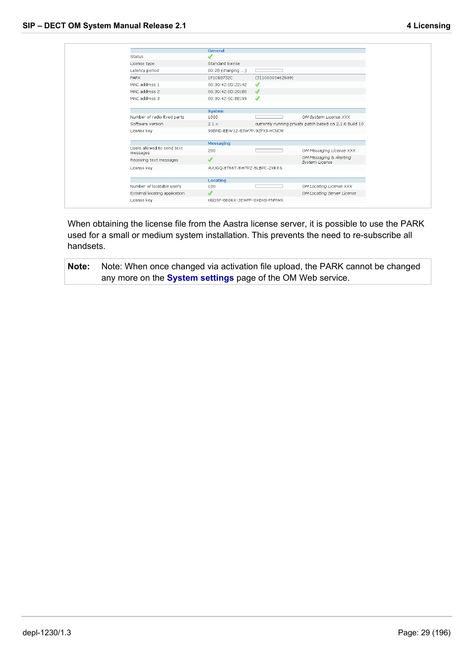 AASTRA SIP-DECT (Release 2.1)- OM System Manual - Installation, Administration and Maintenance EN User Manual | Page 29 / 196