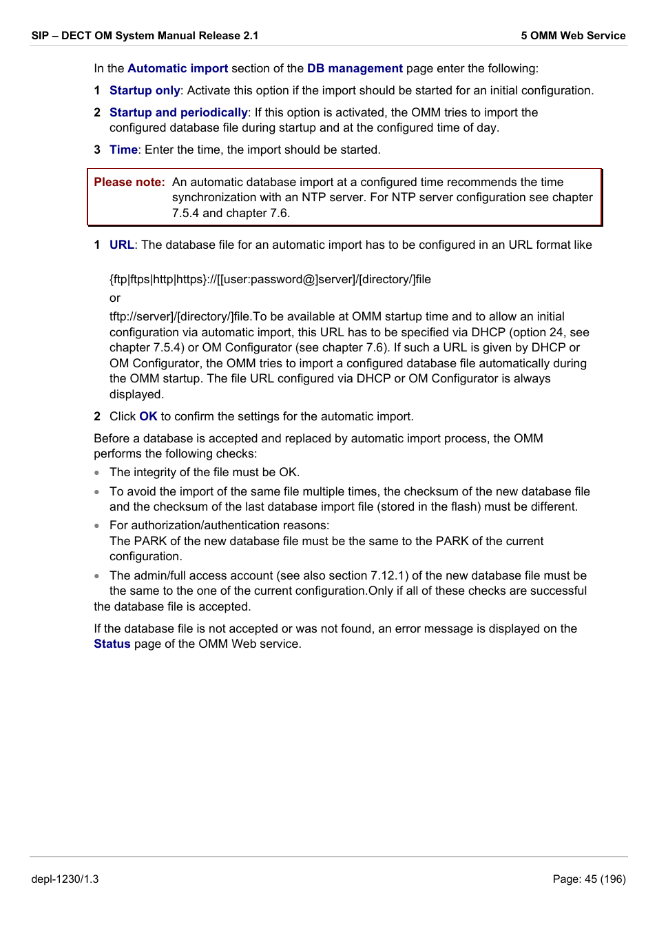 AASTRA SIP-DECT (Release 2.1)- OM System Manual - Installation, Administration and Maintenance EN User Manual | Page 45 / 196