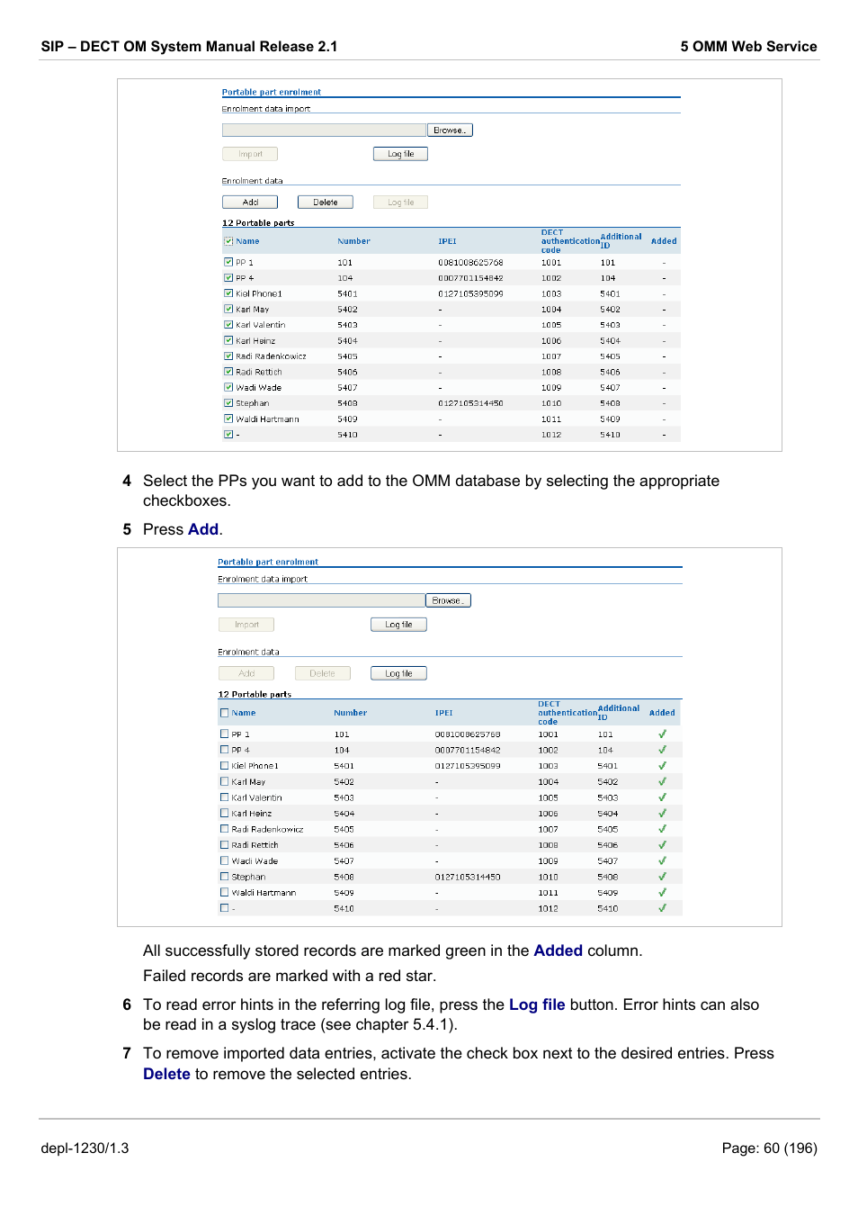 AASTRA SIP-DECT (Release 2.1)- OM System Manual - Installation, Administration and Maintenance EN User Manual | Page 60 / 196