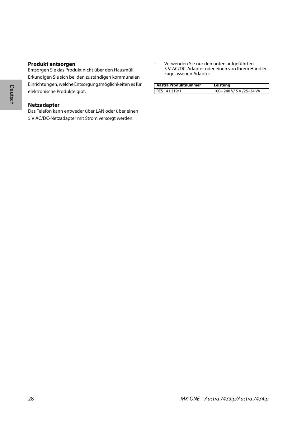 AASTRA 7434ip for MX-ONE Quick Reference Guide User Manual | Page 28 / 132