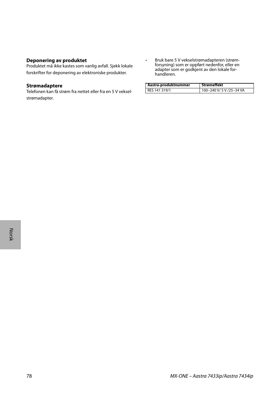 AASTRA 7434ip for MX-ONE Quick Reference Guide User Manual | Page 78 / 132