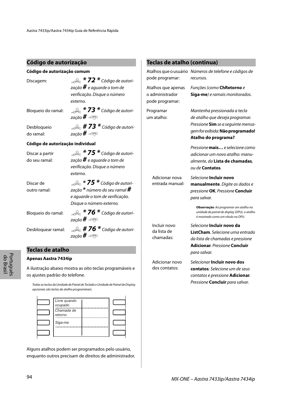 AASTRA 7434ip for MX-ONE Quick Reference Guide User Manual | Page 94 / 132