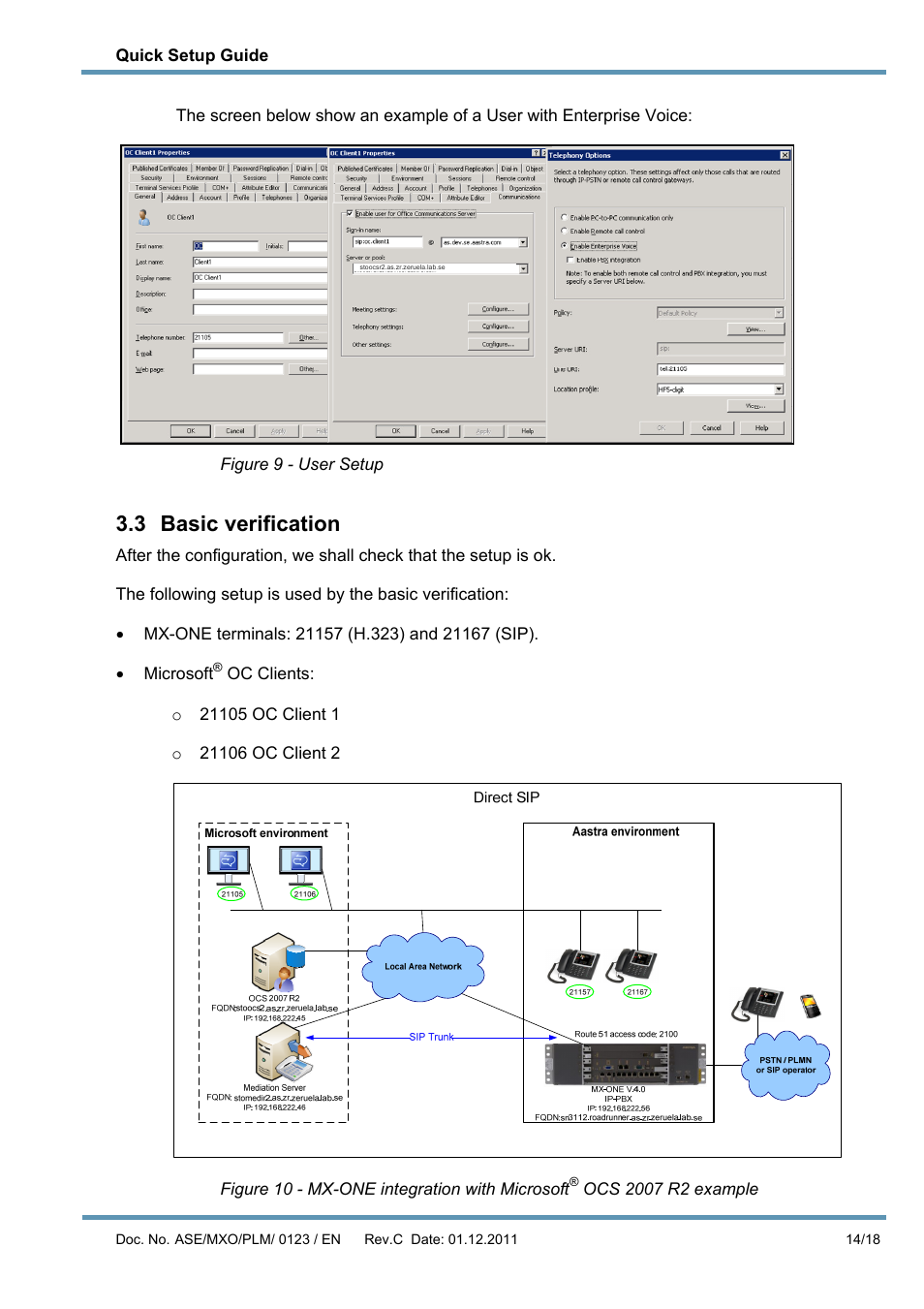 3 basic verification, Asic verification | AASTRA MX-ONE V4.0 OCS 2007 Quick Setup Guide User Manual | Page 14 / 18