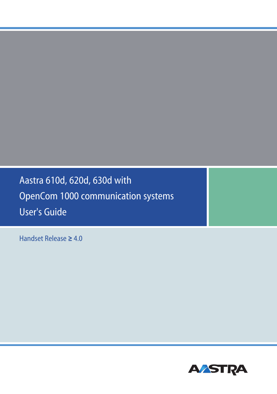 AASTRA 600d for OpenCom 1000 User Guide (with bookmarks) EN User Manual | 118 pages