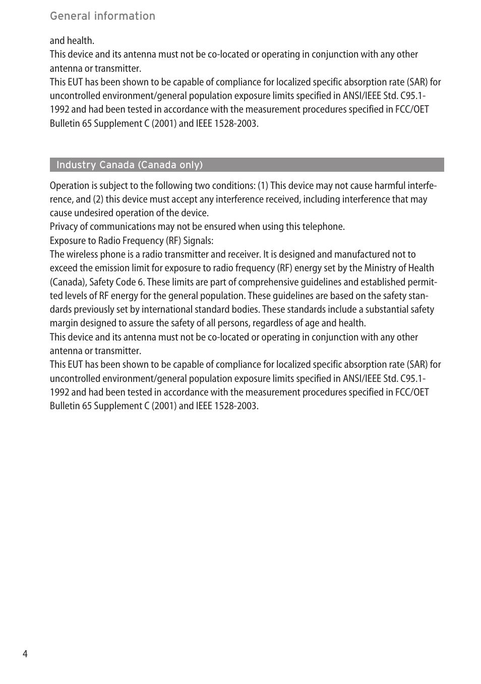 Industry canada (canada only) | AASTRA 600d for OpenCom 1000 User Guide (with bookmarks) EN User Manual | Page 10 / 118