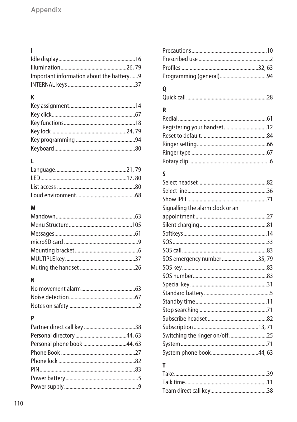 AASTRA 600d for OpenCom 1000 User Guide (with bookmarks) EN User Manual | Page 116 / 118