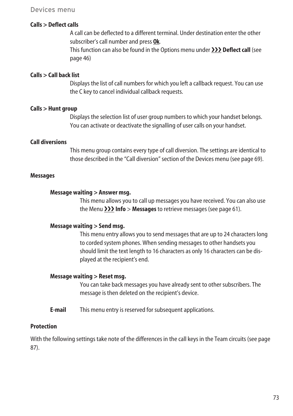 AASTRA 600d for OpenCom 1000 User Guide (with bookmarks) EN User Manual | Page 79 / 118