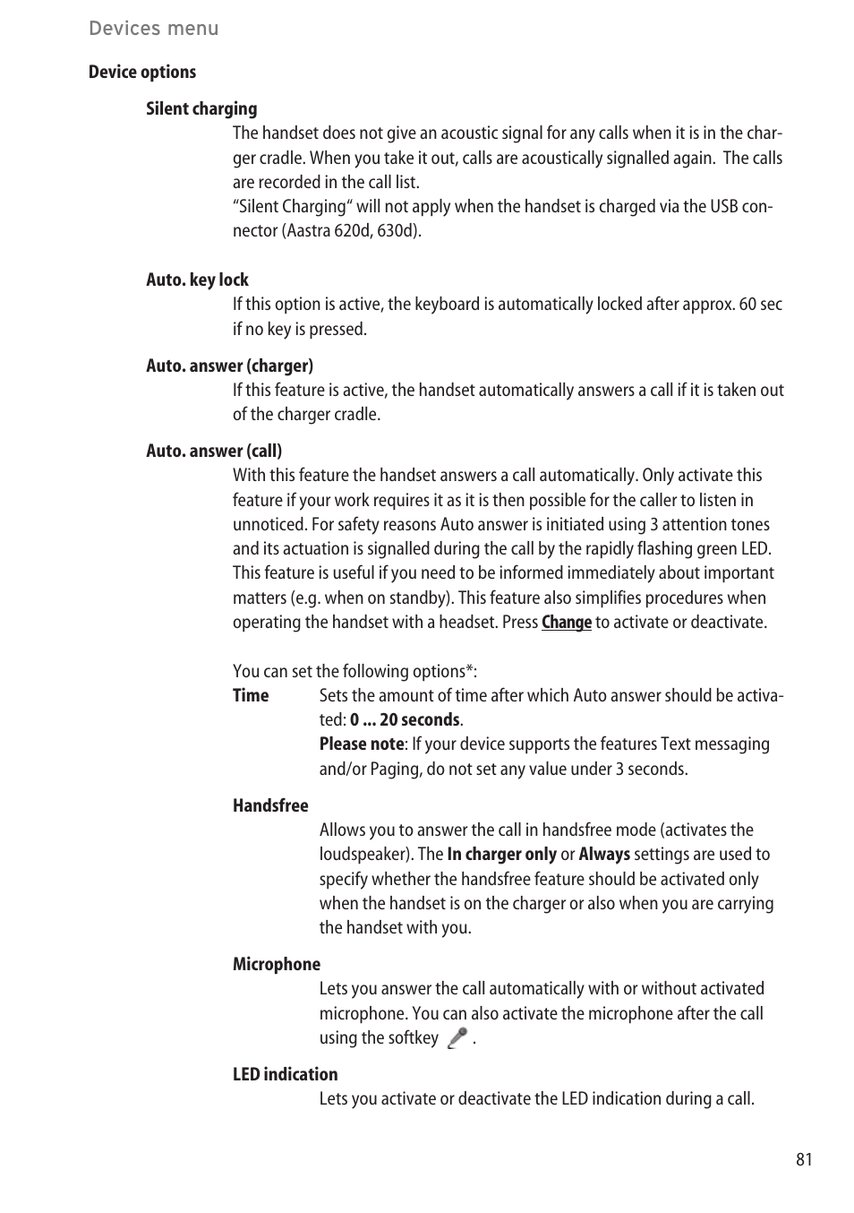 AASTRA 600d for OpenCom 1000 User Guide (with bookmarks) EN User Manual | Page 87 / 118