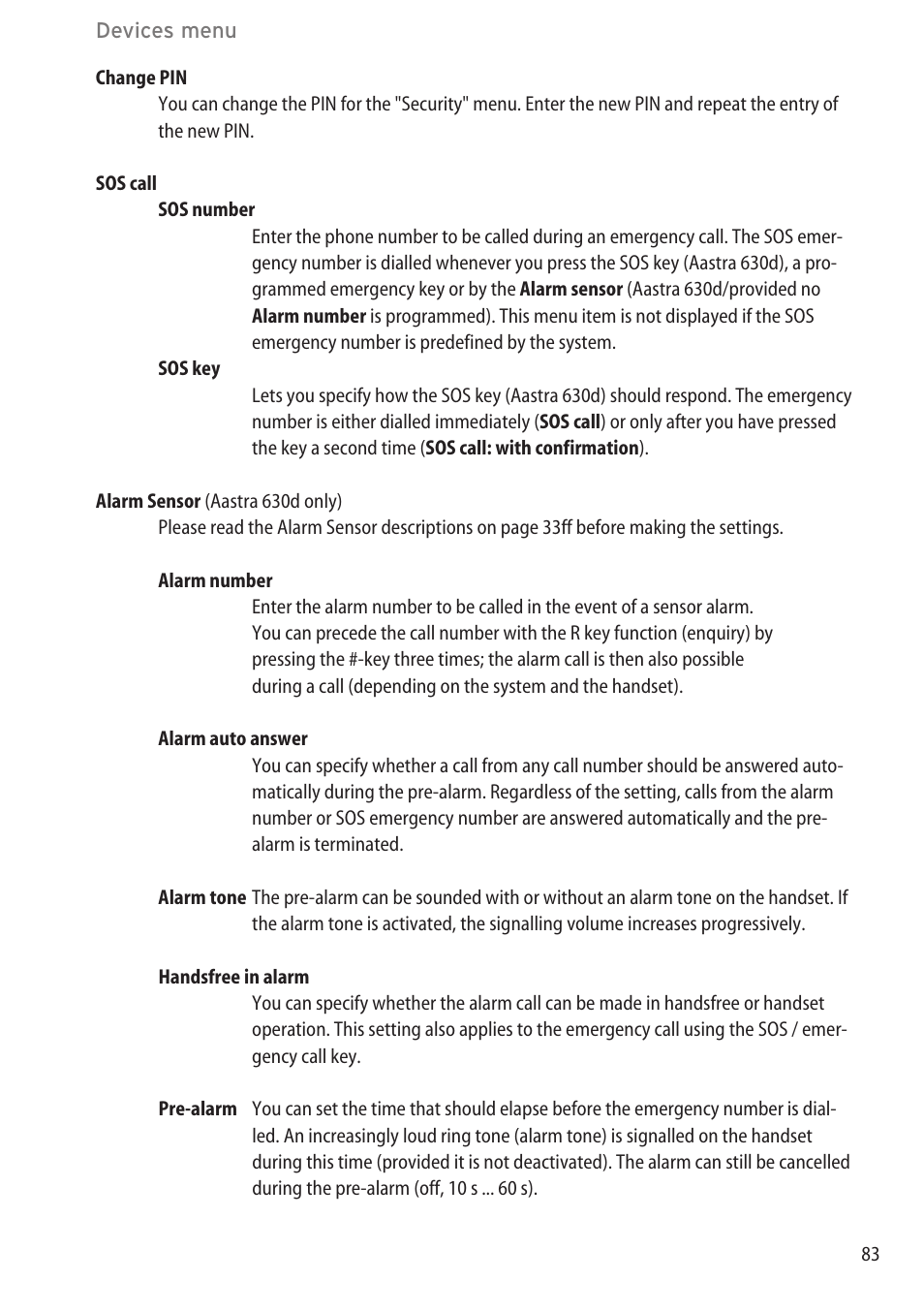 AASTRA 600d for OpenCom 1000 User Guide (with bookmarks) EN User Manual | Page 89 / 118