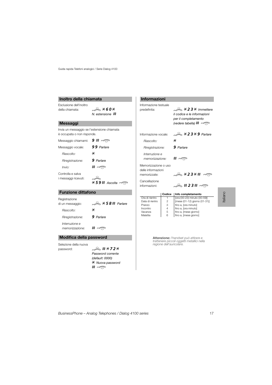 AASTRA 4100 for BusinessPhone Quick Reference Guide User Manual | Page 17 / 40