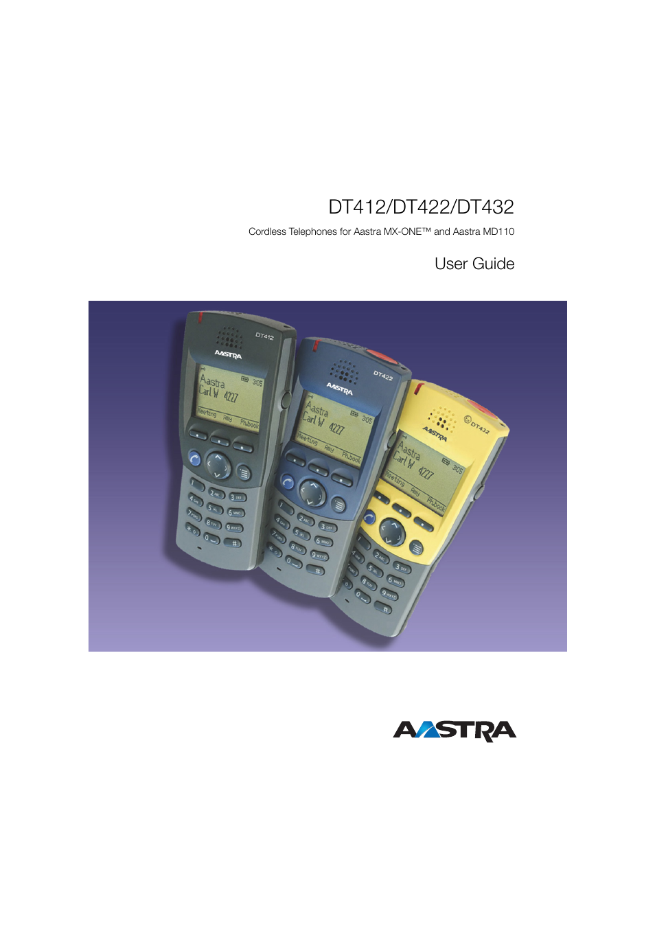 AASTRA DT4x2 for MX-ONE User Guide EN User Manual | 133 pages