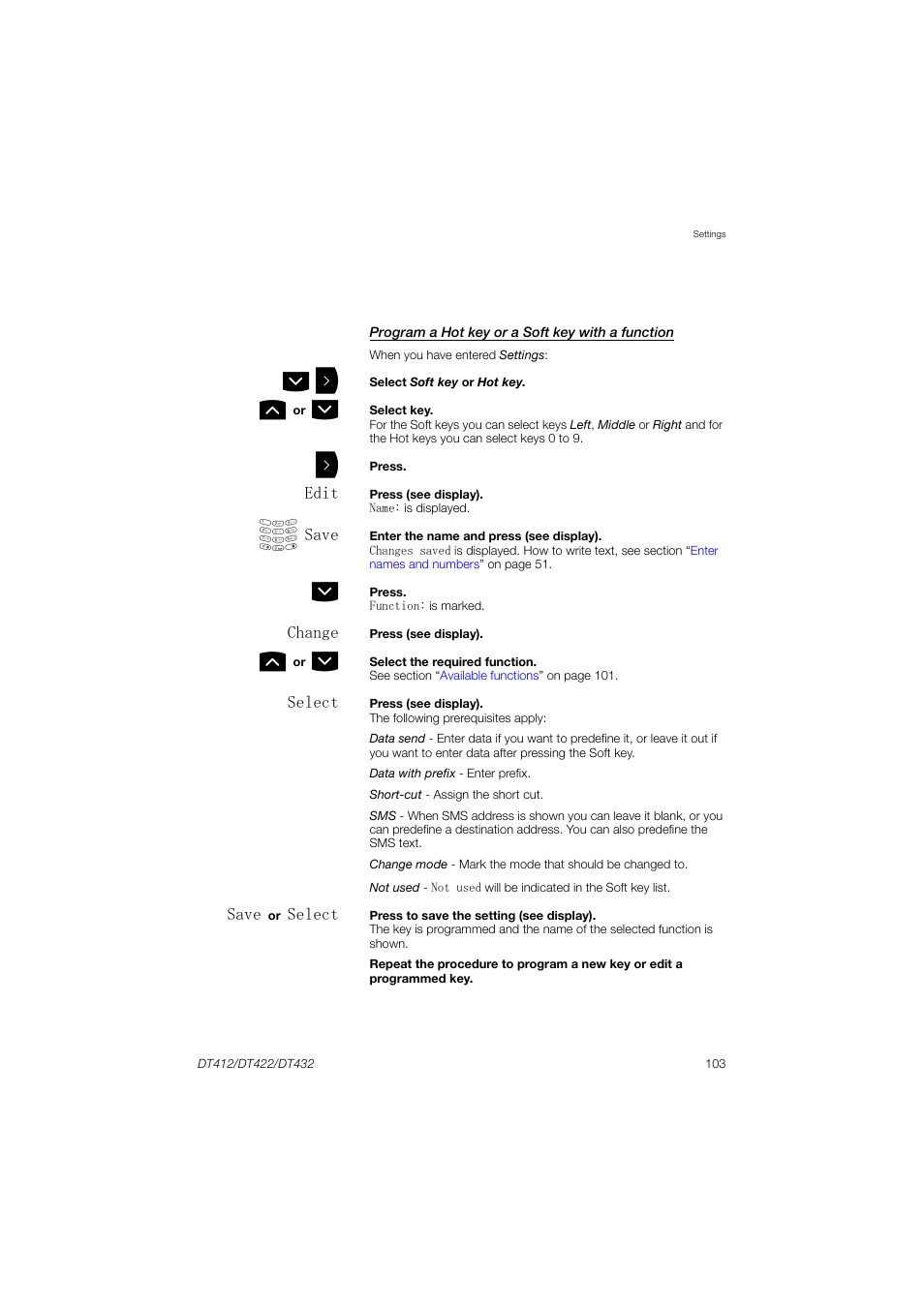 AASTRA DT4x2 for MX-ONE User Guide EN User Manual | Page 103 / 133