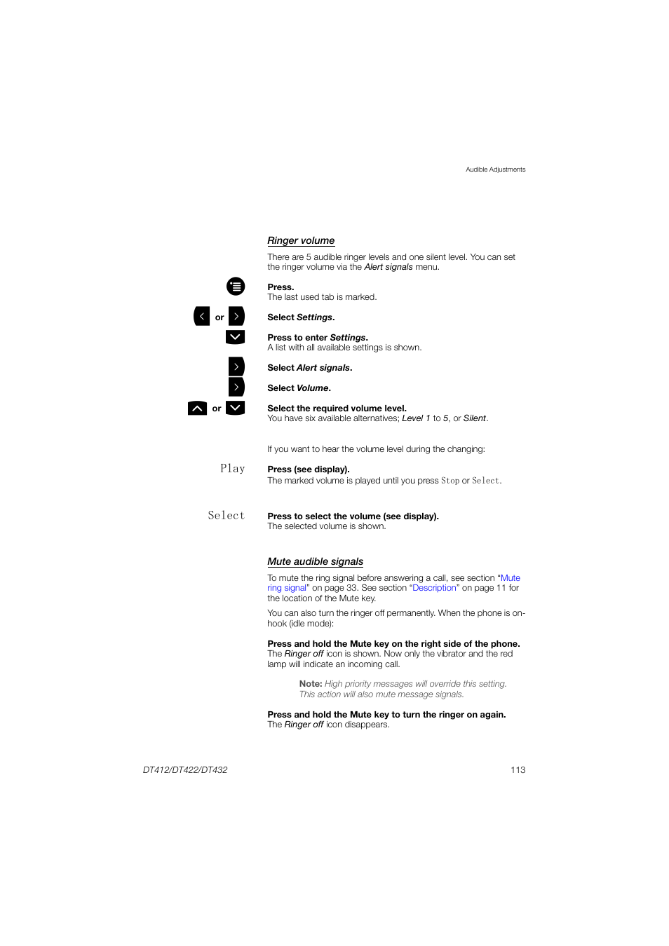 AASTRA DT4x2 for MX-ONE User Guide EN User Manual | Page 113 / 133