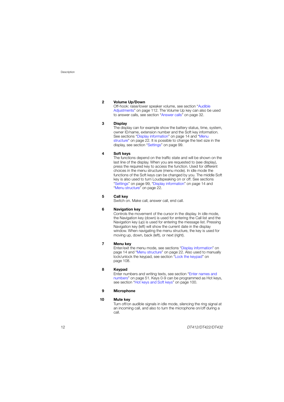 AASTRA DT4x2 for MX-ONE User Guide EN User Manual | Page 12 / 133