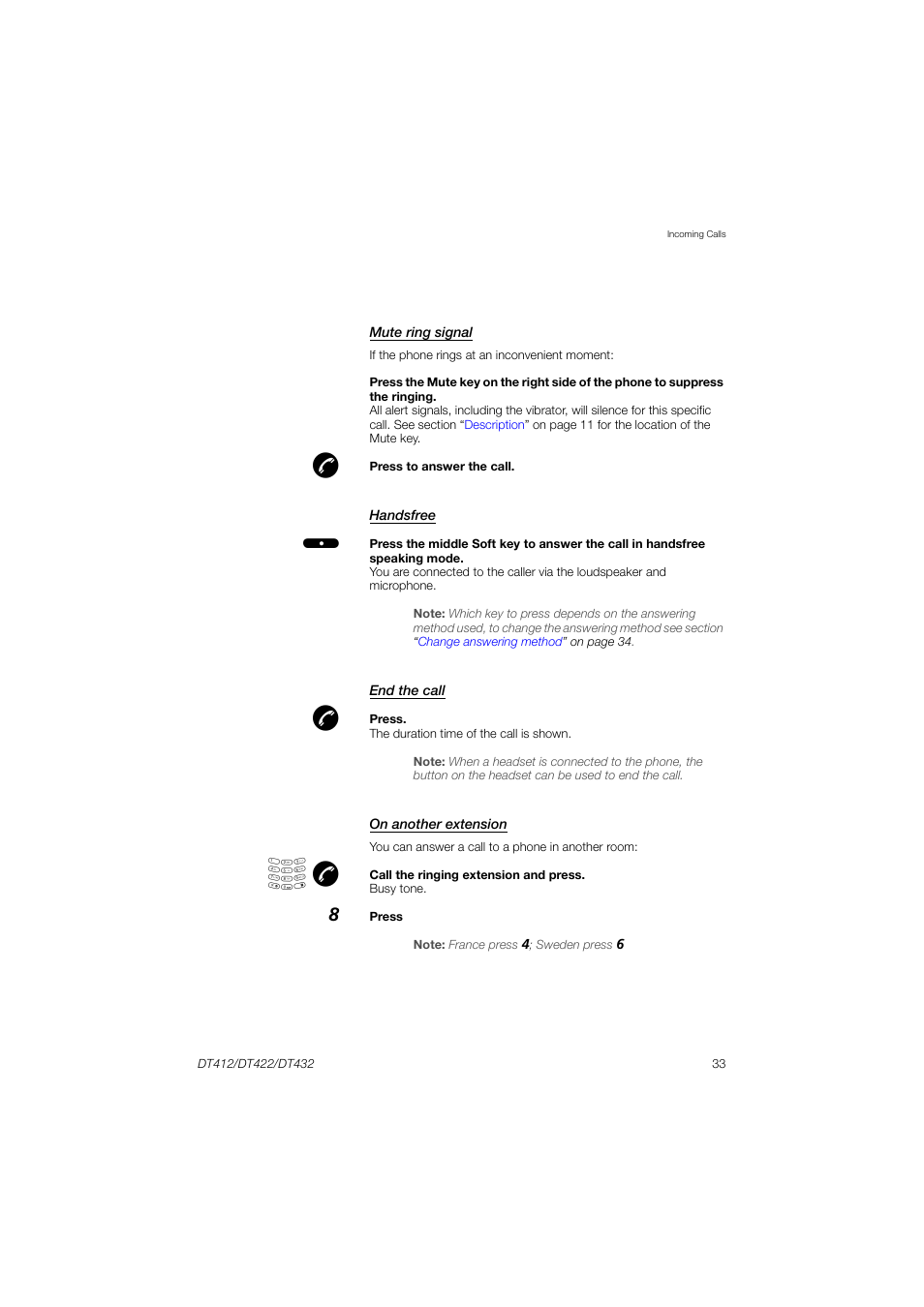 AASTRA DT4x2 for MX-ONE User Guide EN User Manual | Page 33 / 133