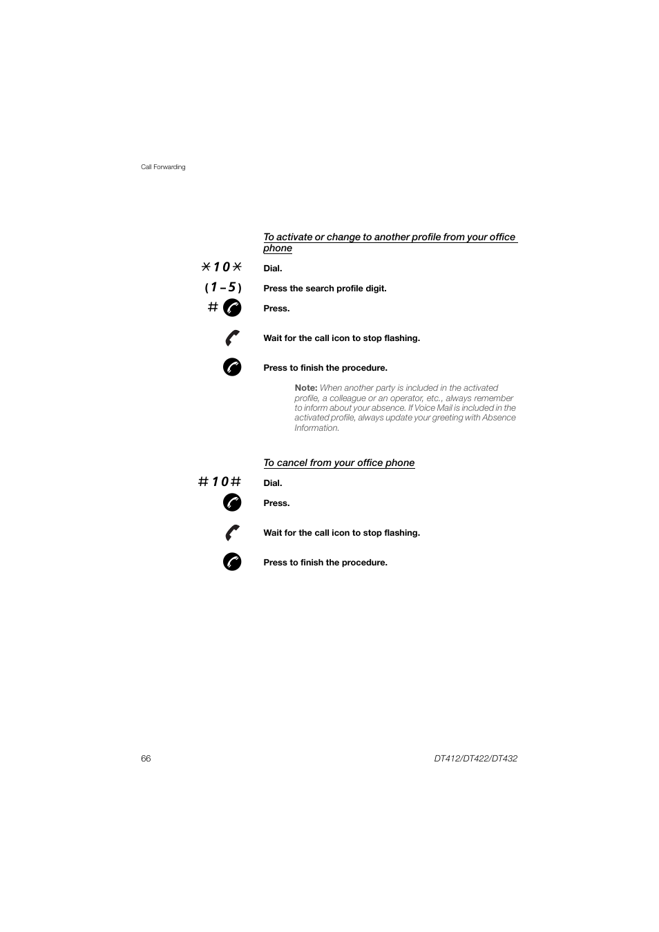 AASTRA DT4x2 for MX-ONE User Guide EN User Manual | Page 66 / 133