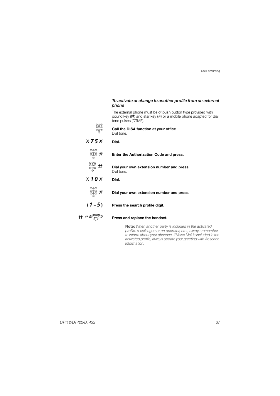 AASTRA DT4x2 for MX-ONE User Guide EN User Manual | Page 67 / 133