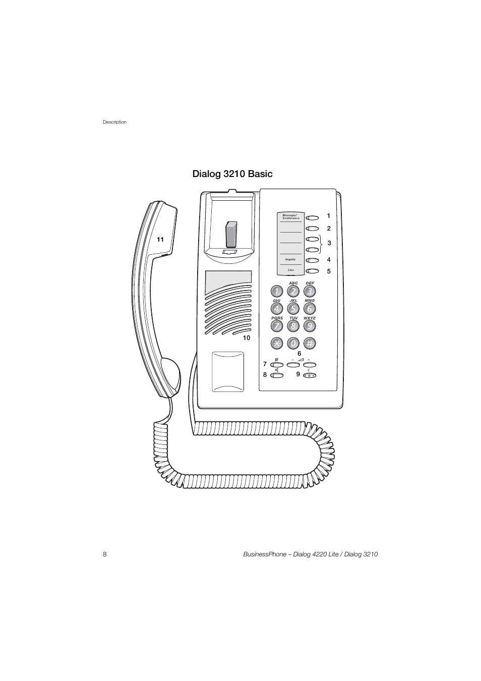 Dialog 3210 basic | AASTRA 4220 Lite for BusinessPhone User Guide EN User Manual | Page 8 / 100
