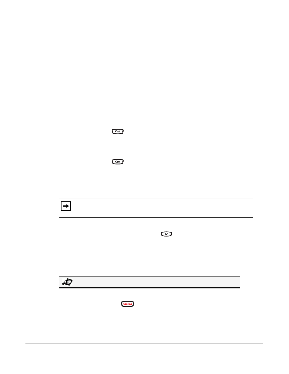 Joining additional parties to active conferences, Ending calls, Handling calls | AASTRA 6730i (Version 2.5 Text Keypad) User Guide EN User Manual | Page 123 / 214