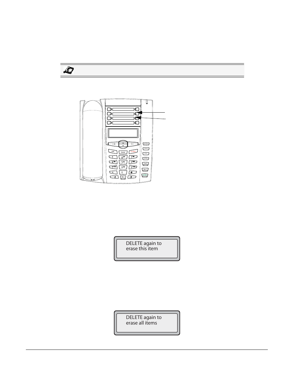 Delete an entry from the directory list, Managing calls | AASTRA 6730i (Version 2.5 Text Keypad) User Guide EN User Manual | Page 129 / 214