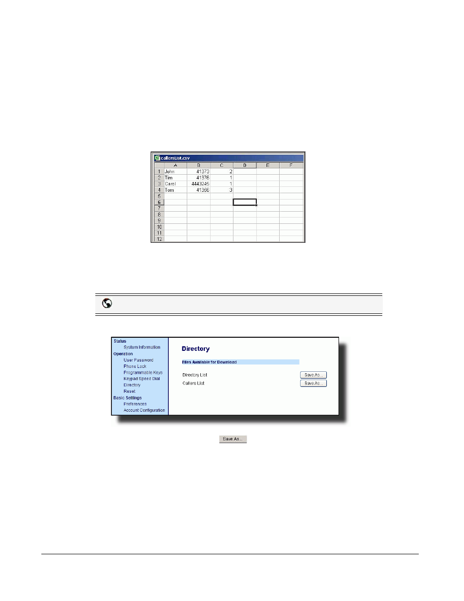 Downloading the callers list to your pc, Download the callers list, Managing calls | AASTRA 6730i (Version 2.5 Text Keypad) User Guide EN User Manual | Page 138 / 214