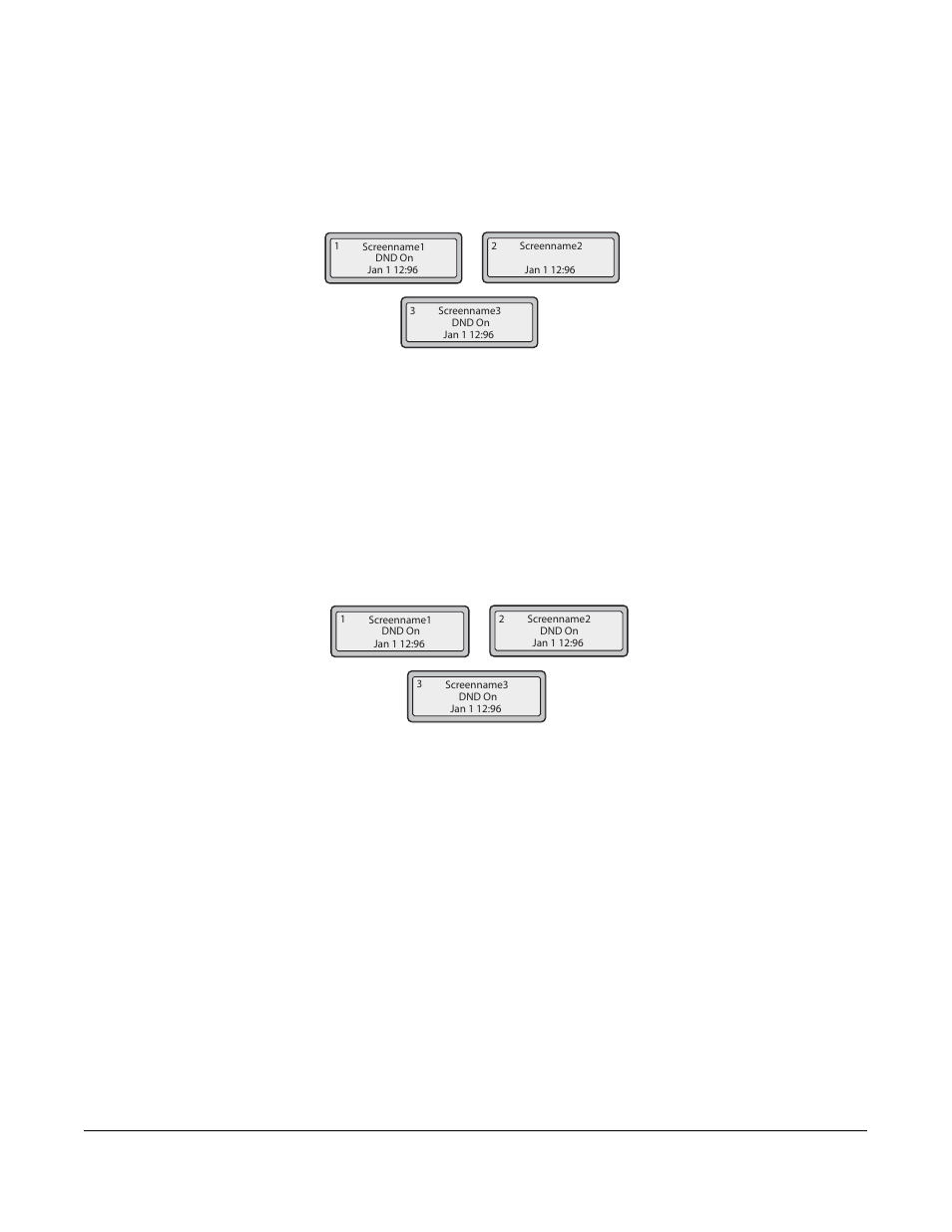 Dnd in account mode, Dnd in phone mode (default), Managing calls | Model 6730i ip phone user guide | AASTRA 6730i (Version 2.5 Text Keypad) User Guide EN User Manual | Page 143 / 214