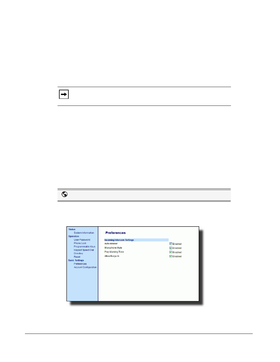 Auto-answer/play warning tone, Allow barge in, Configuring incoming intercom settings | Additional features | AASTRA 6730i (Version 2.5 Text Keypad) User Guide EN User Manual | Page 180 / 214