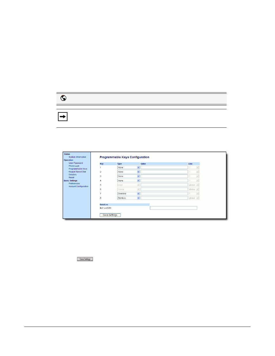 Line key, Configuring a line key, Line keys and programmable keys | AASTRA 6730i (Version 2.5 Text Keypad) User Guide EN User Manual | Page 59 / 214