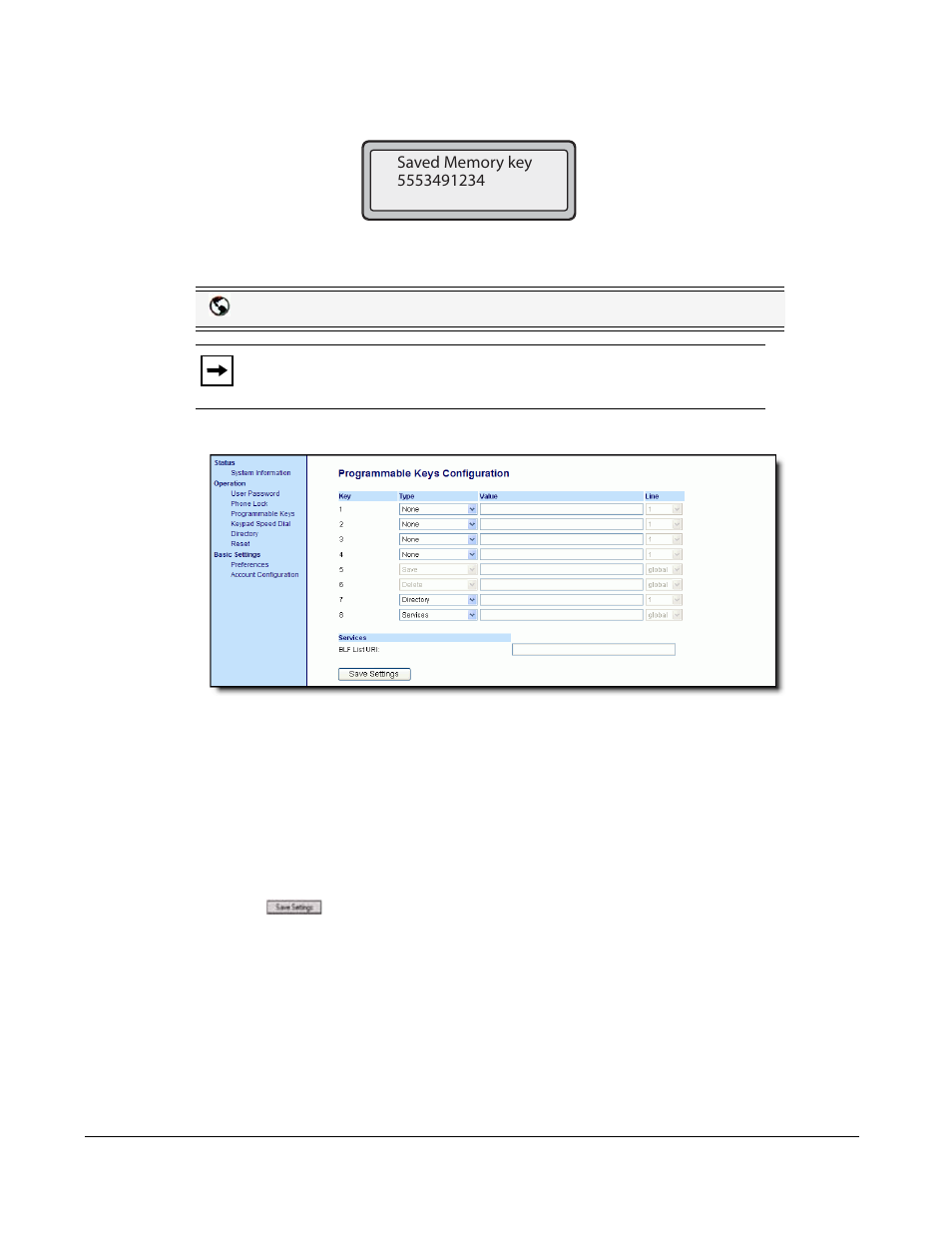 Creating a speeddial using a programmable key, Line keys and programmable keys | AASTRA 6730i (Version 2.5 Text Keypad) User Guide EN User Manual | Page 64 / 214