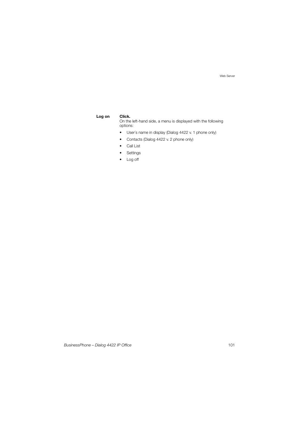 AASTRA 4422 IP Office for BusinessPhone User Guide User Manual | Page 101 / 124