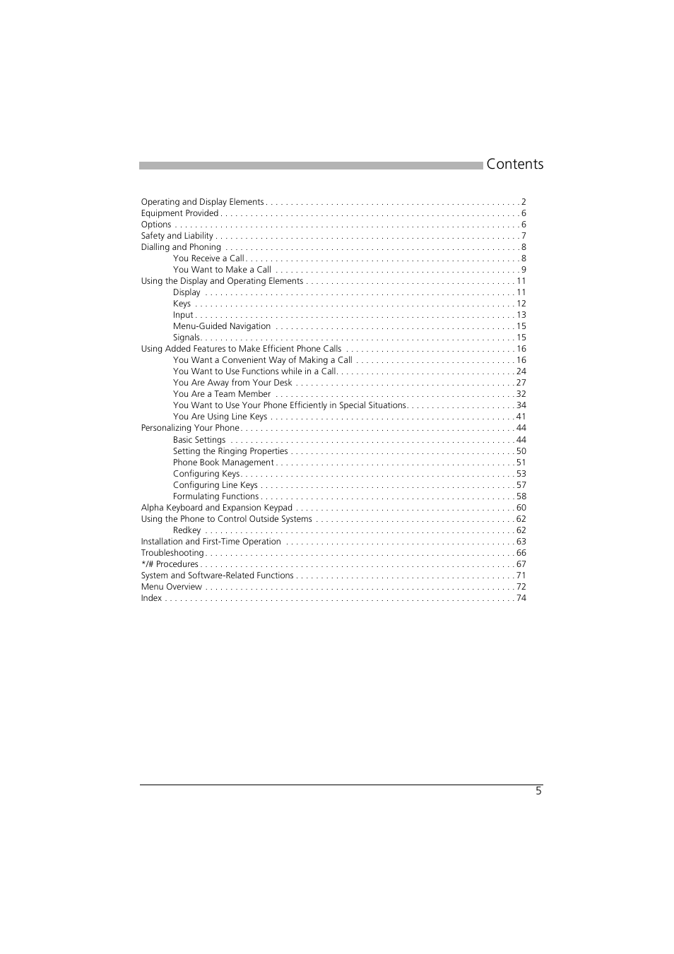 AASTRA Office 35IP User manual User Manual | Page 5 / 79