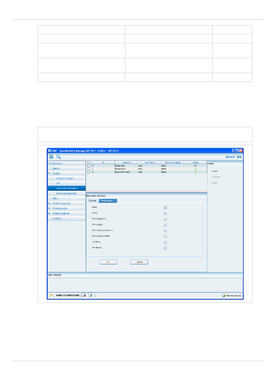 1 creating new user accounts, Creating new user accounts | AASTRA SIP-DECT (Release 3.0)- OM System Manual - Installation, Administration and Maintenance EN User Manual | Page 105 / 241
