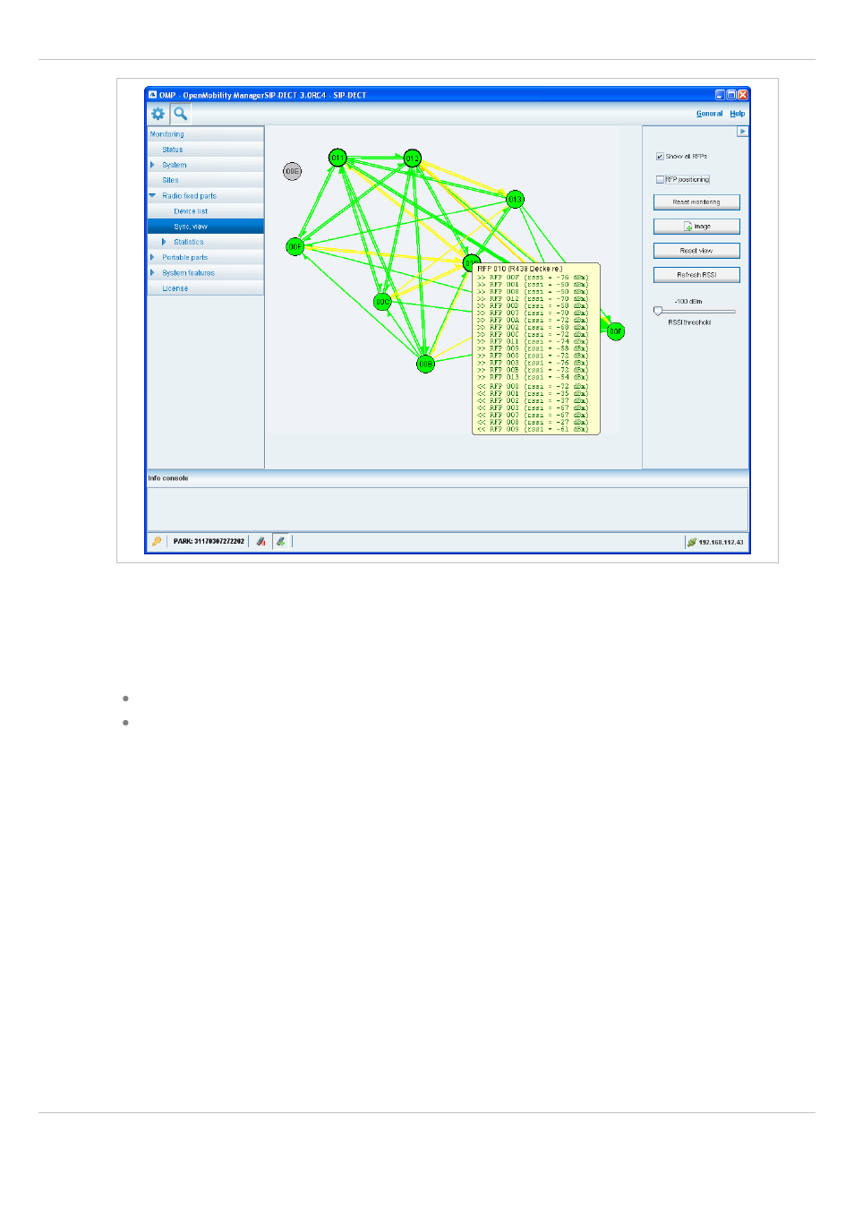 6 “statistics” menu, 1 rfp statistics overview, Statistics” menu | Rfp statistics overview | AASTRA SIP-DECT (Release 3.0)- OM System Manual - Installation, Administration and Maintenance EN User Manual | Page 128 / 241