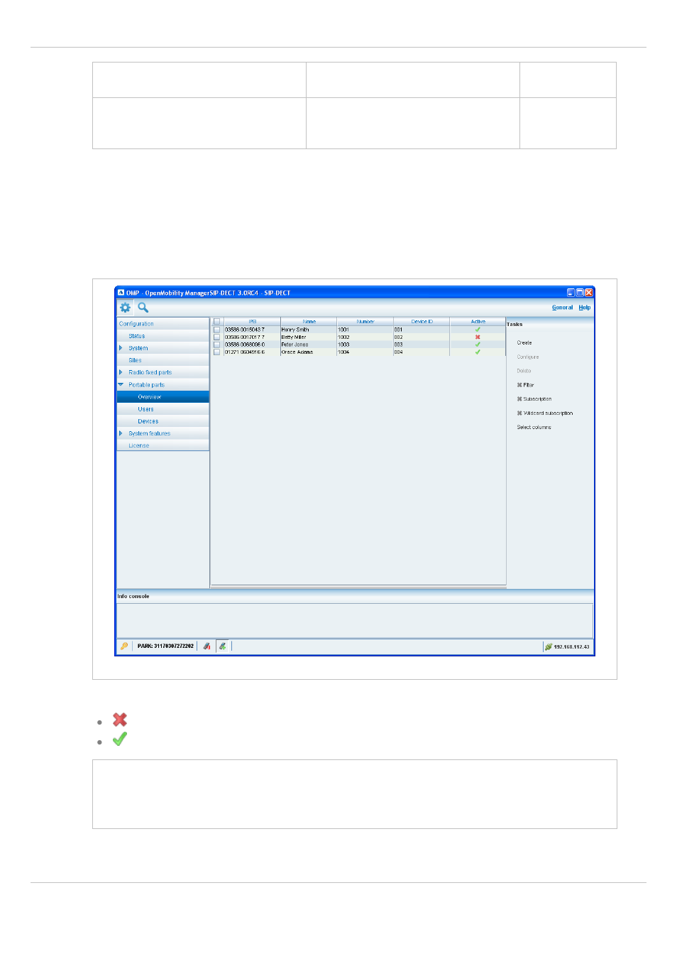 1 overview” menu, Overview” menu | AASTRA SIP-DECT (Release 3.0)- OM System Manual - Installation, Administration and Maintenance EN User Manual | Page 131 / 241