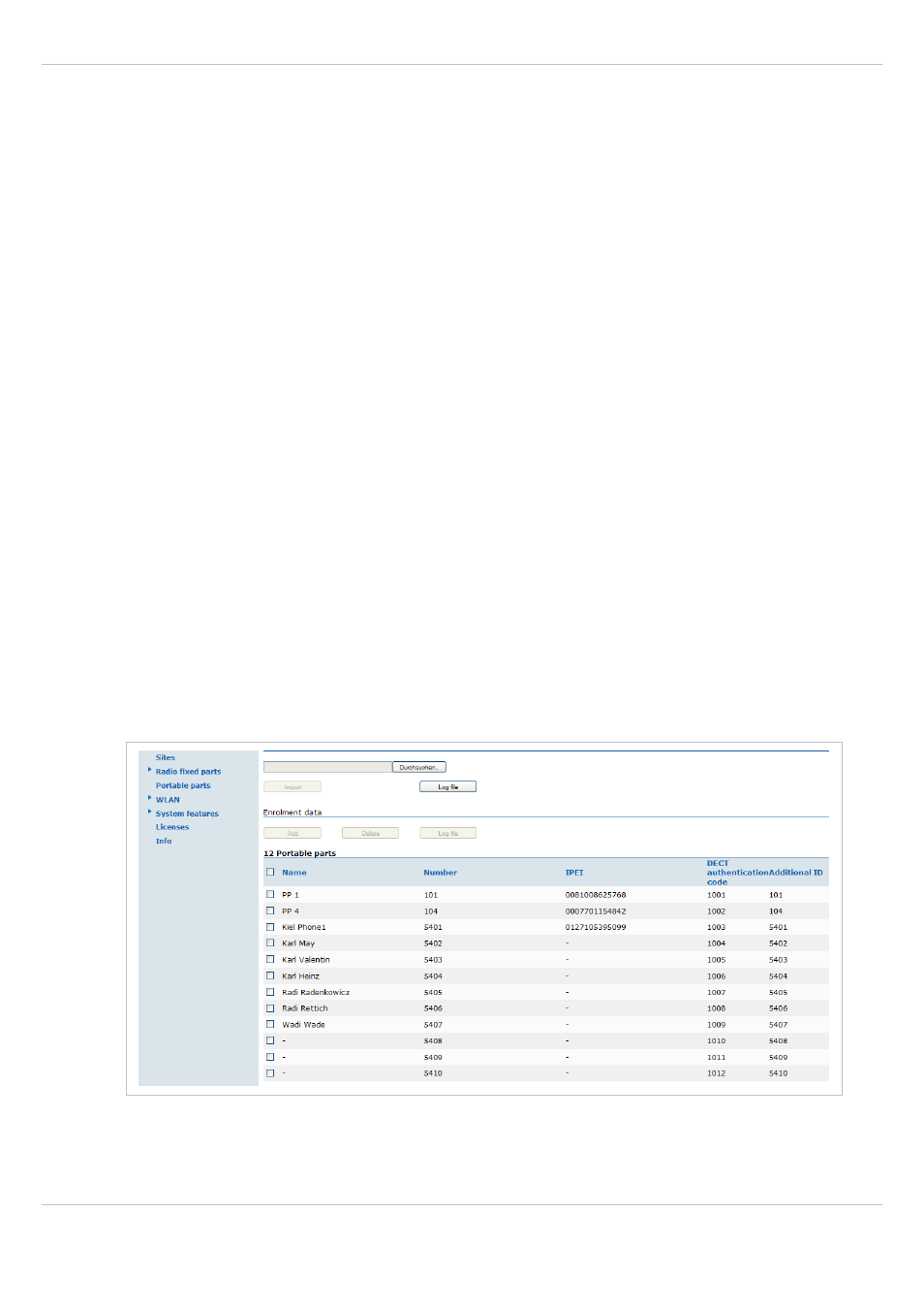 2 data section fields, 3 example, Data section fields | Example | AASTRA SIP-DECT (Release 3.0)- OM System Manual - Installation, Administration and Maintenance EN User Manual | Page 225 / 241