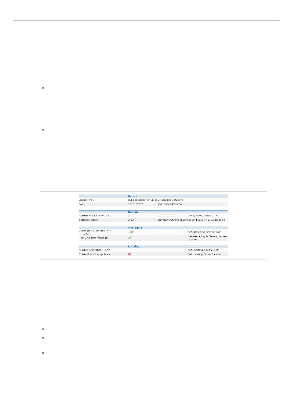 4 license modes, 1 small system, 2 medium system | Icense, Odes, Small system, Medium system, 4 license modes 6.4.1 small system | AASTRA SIP-DECT (Release 3.0)- OM System Manual - Installation, Administration and Maintenance EN User Manual | Page 40 / 241