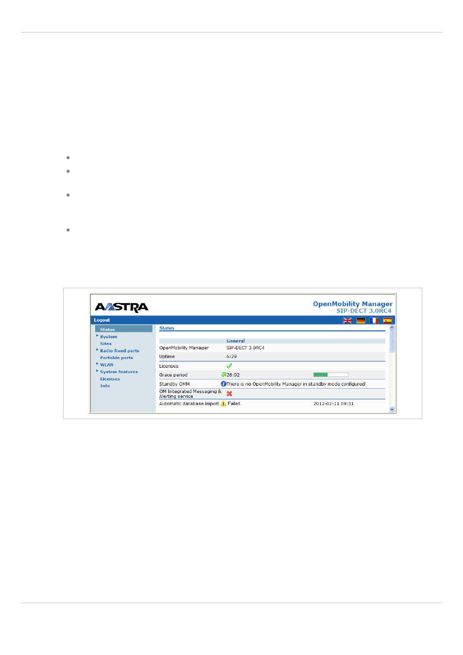 AASTRA SIP-DECT (Release 3.0)- OM System Manual - Installation, Administration and Maintenance EN User Manual | Page 60 / 241