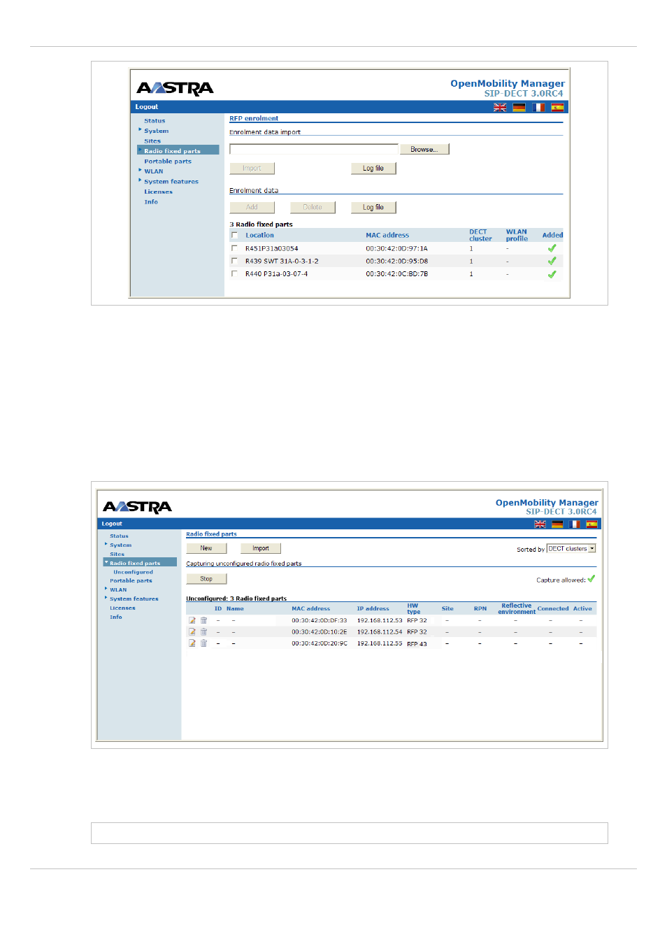 5 capturing rfps, Capturing rfps | AASTRA SIP-DECT (Release 3.0)- OM System Manual - Installation, Administration and Maintenance EN User Manual | Page 71 / 241
