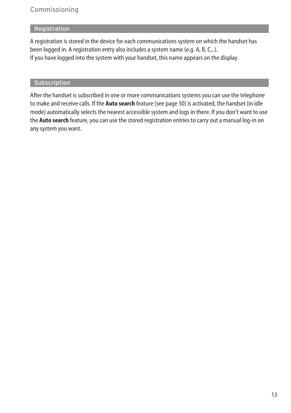 Registration, Subscription | AASTRA 600d (GAP) User Manual EN User Manual | Page 19 / 80