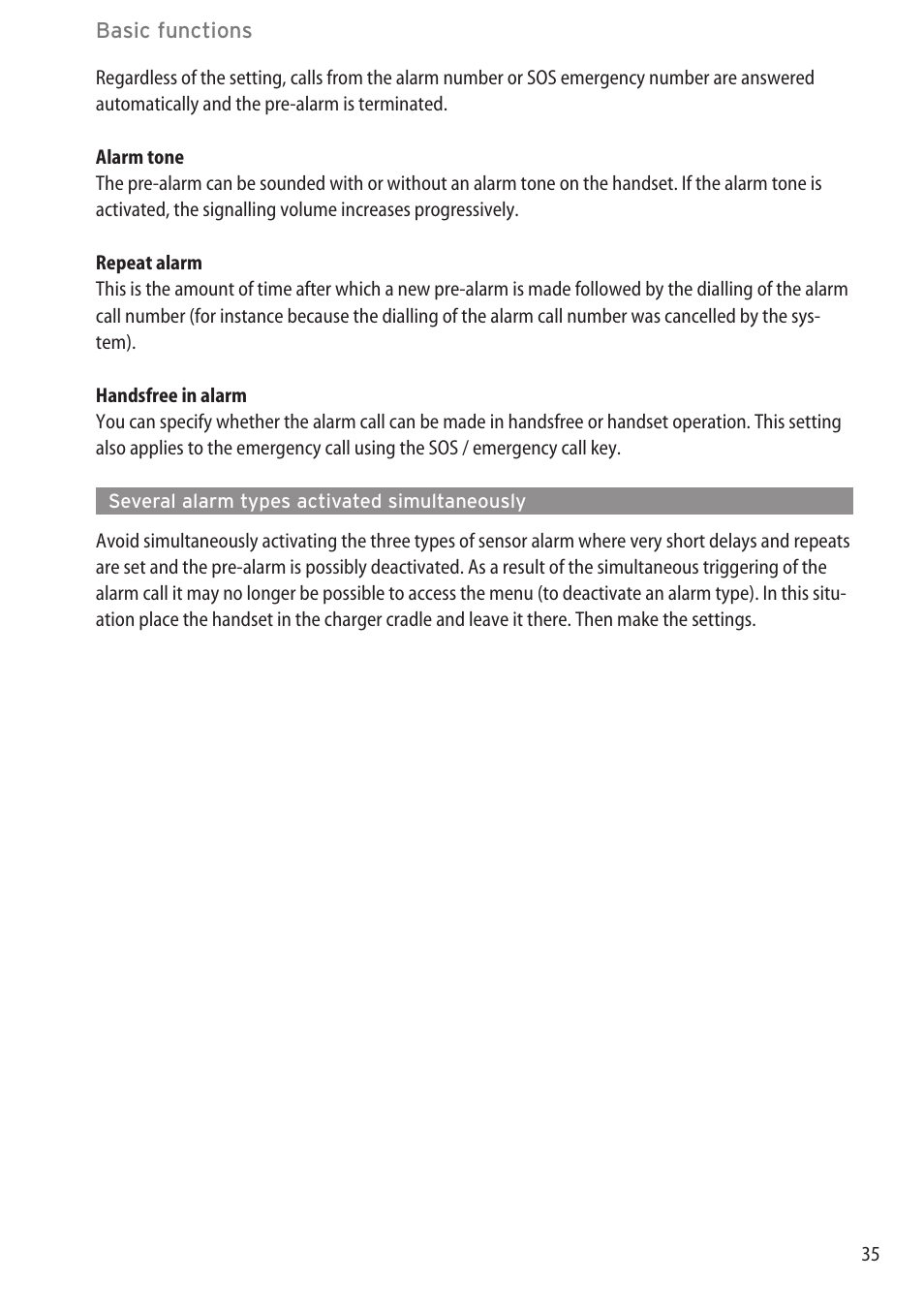 Several alarm types activated simultaneously | AASTRA 600d (GAP) User Manual EN User Manual | Page 41 / 80
