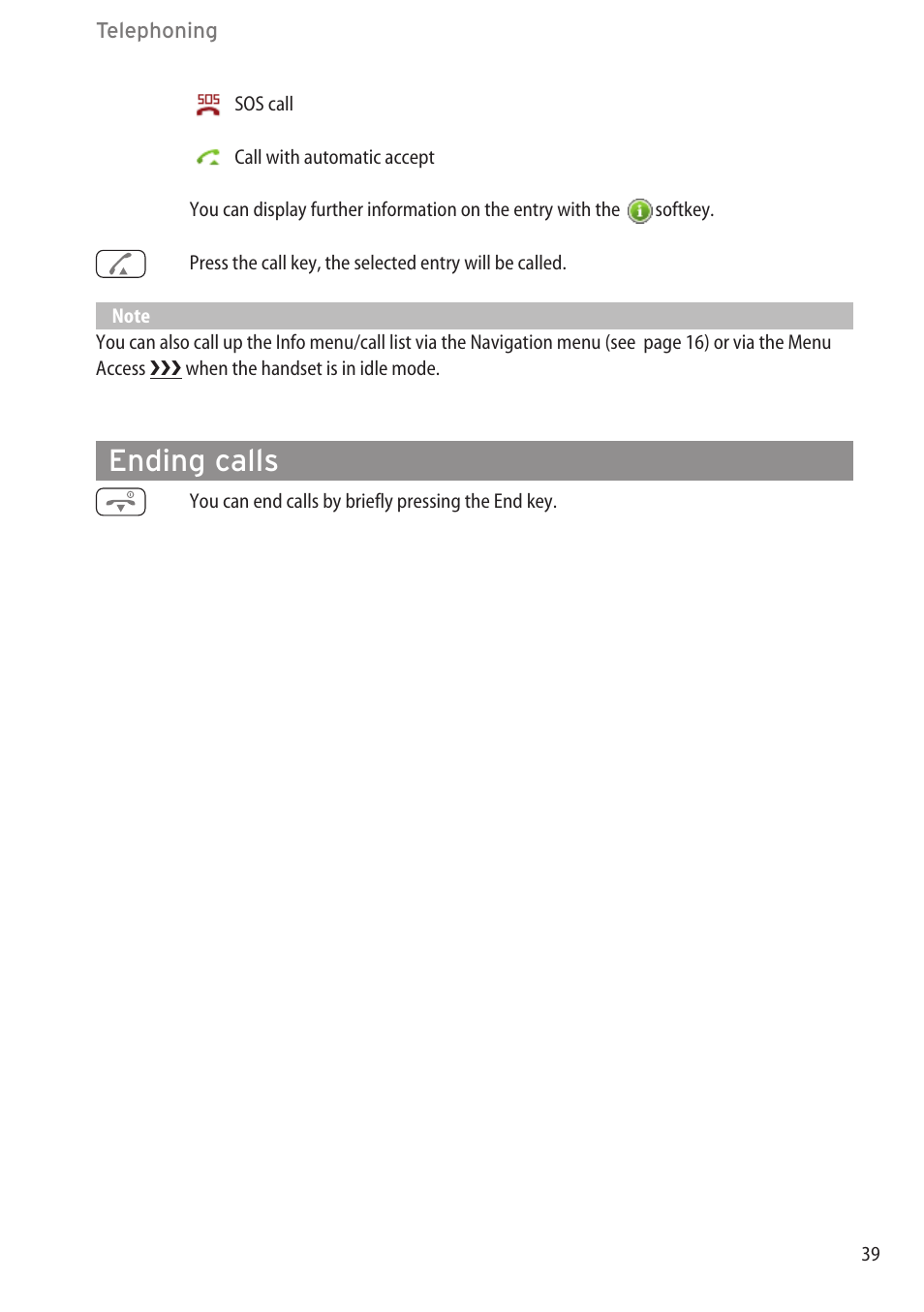 Ending calls | AASTRA 600d (GAP) User Manual EN User Manual | Page 45 / 80