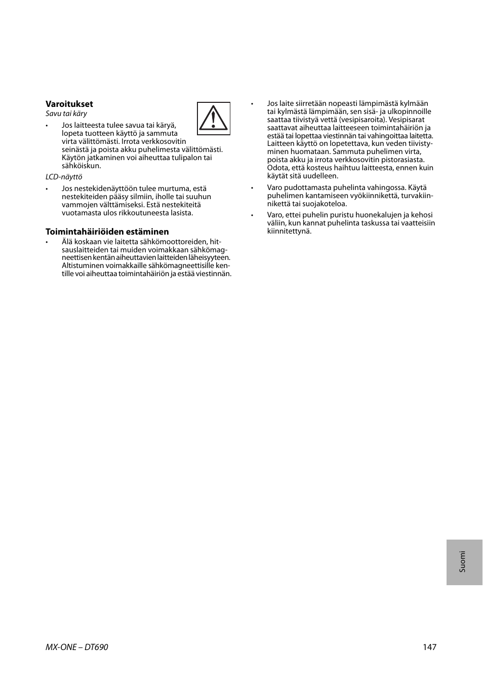 AASTRA DT690 for MX-ONE Quick Reference Guide User Manual | Page 147 / 168