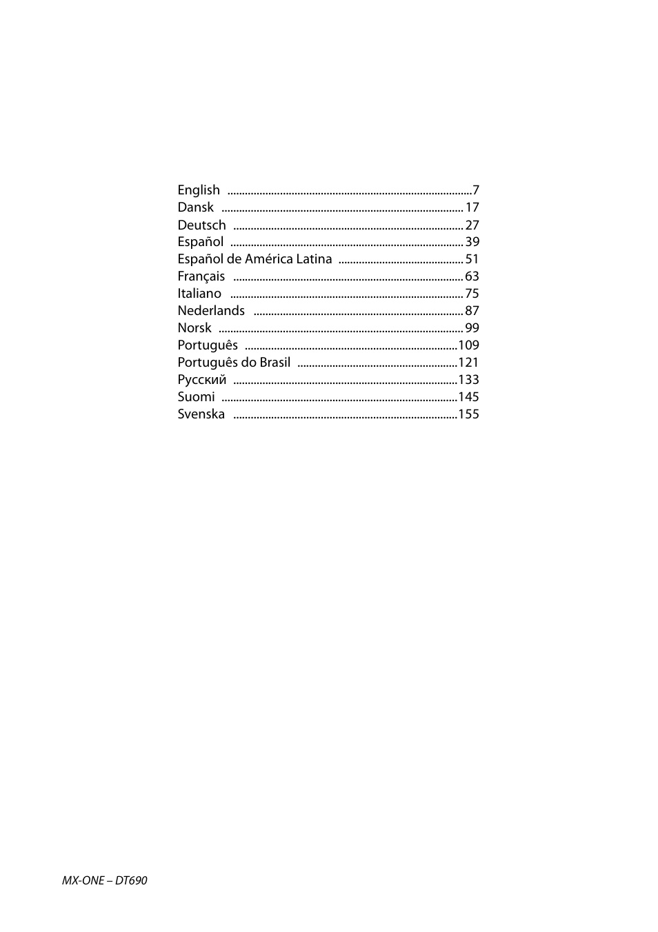 AASTRA DT690 for MX-ONE Quick Reference Guide User Manual | Page 3 / 168