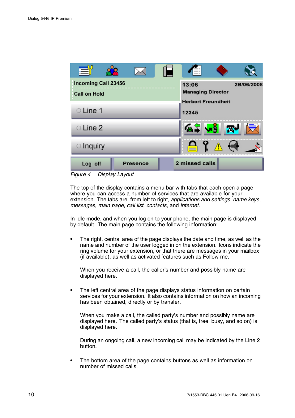 AASTRA 7446ip (5446ip) for MD Evolution User Guide EN User Manual | Page 16 / 106