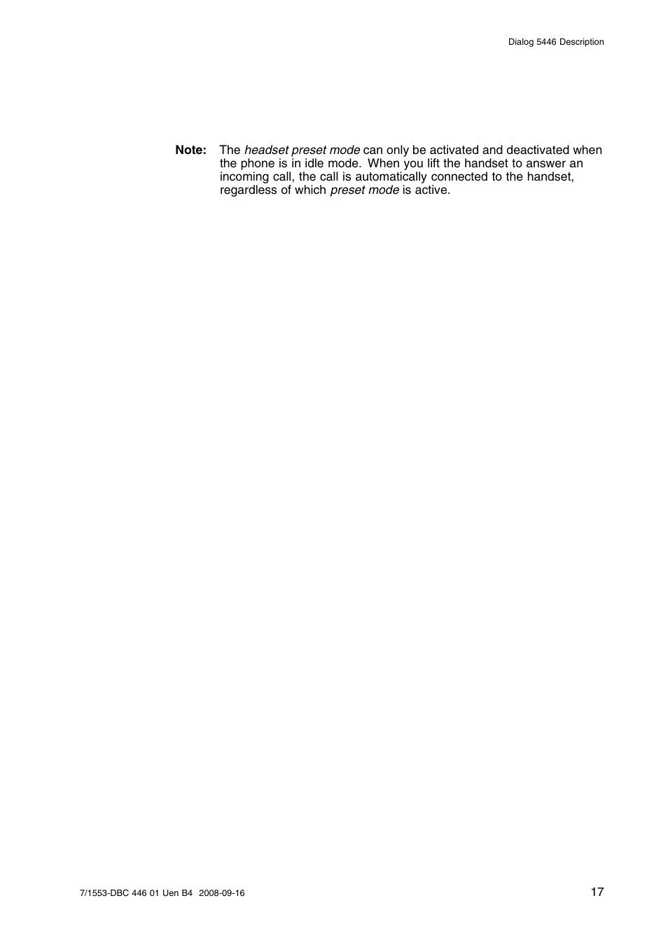 AASTRA 7446ip (5446ip) for MD Evolution User Guide EN User Manual | Page 23 / 106