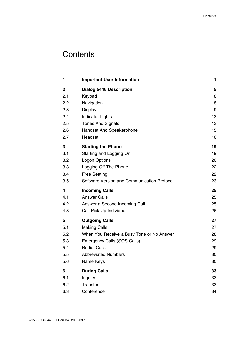 AASTRA 7446ip (5446ip) for MD Evolution User Guide EN User Manual | Page 3 / 106