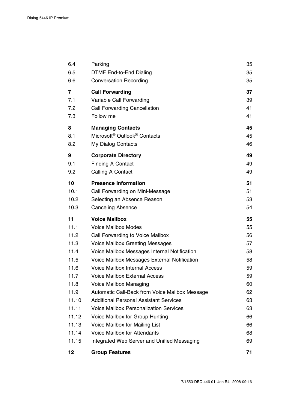 AASTRA 7446ip (5446ip) for MD Evolution User Guide EN User Manual | Page 4 / 106